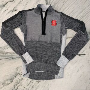 NC State Wolfpack Adidas Running Quarter Zip Pullover, Women’s Small, Like‎ New!
